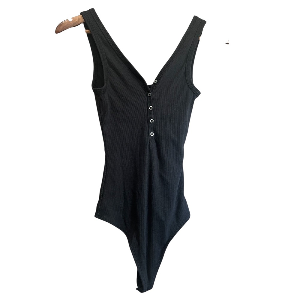 American Eagle Ribbed Snap-Front Bodysuit